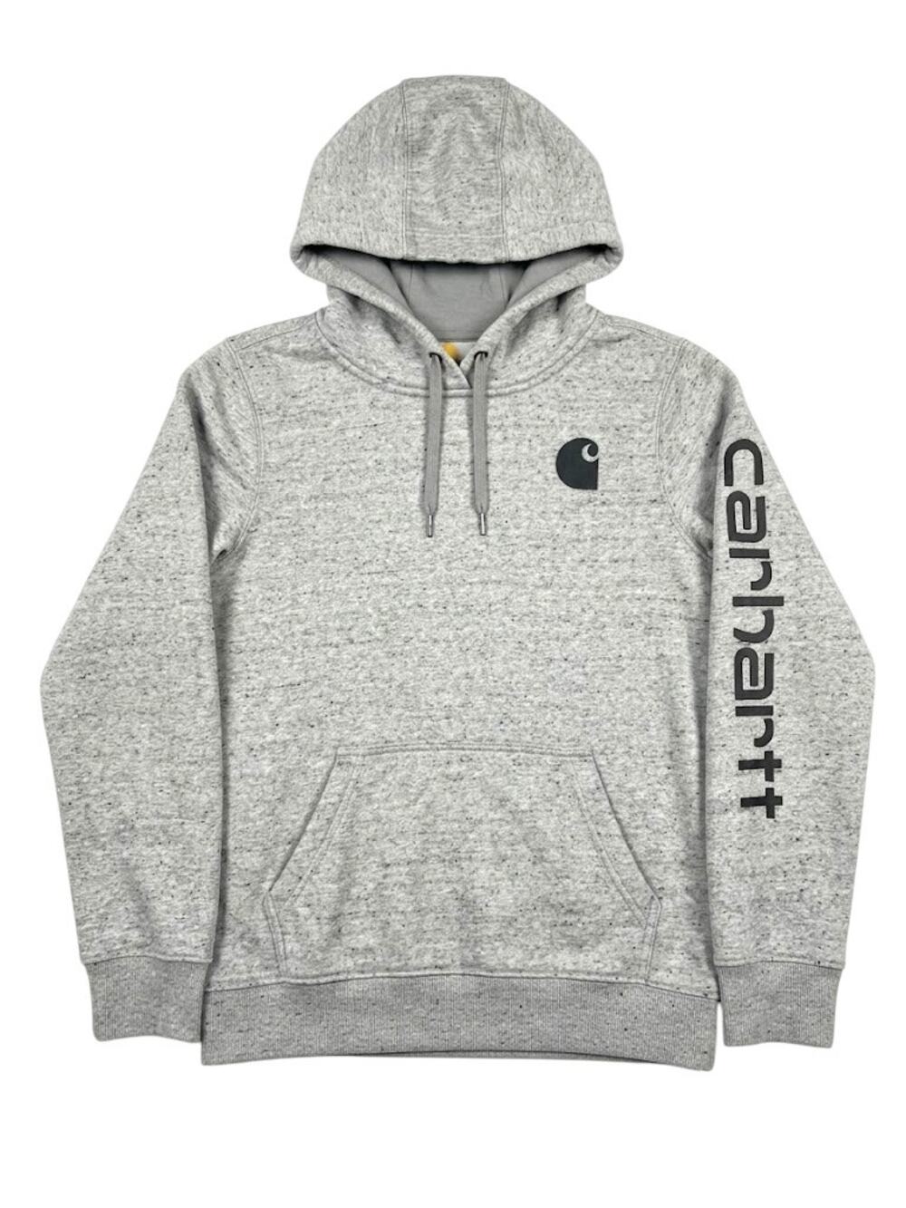 Carhartt Relaxed Fit Midweight Logo Sleeve Hoodie Women S Asphalt Heather Gray